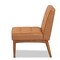 Baxton Studio Sanford Mid-Century Modern Tan Faux Leather and Walnut Brown Finished Wood Dining Chair 184-11347-Zoro - alternate 4